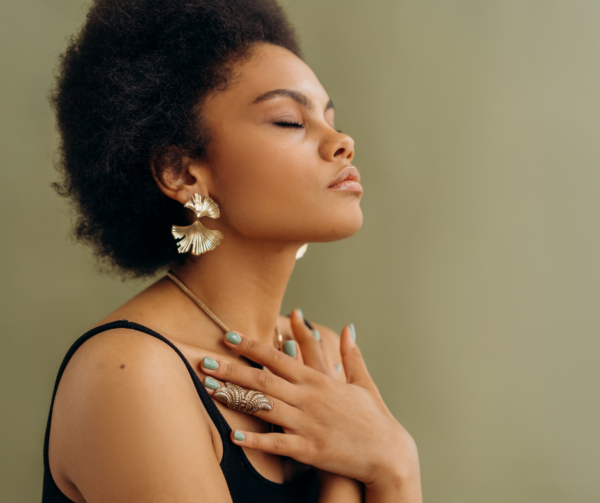 Mindfulness - woman sitting peacefully